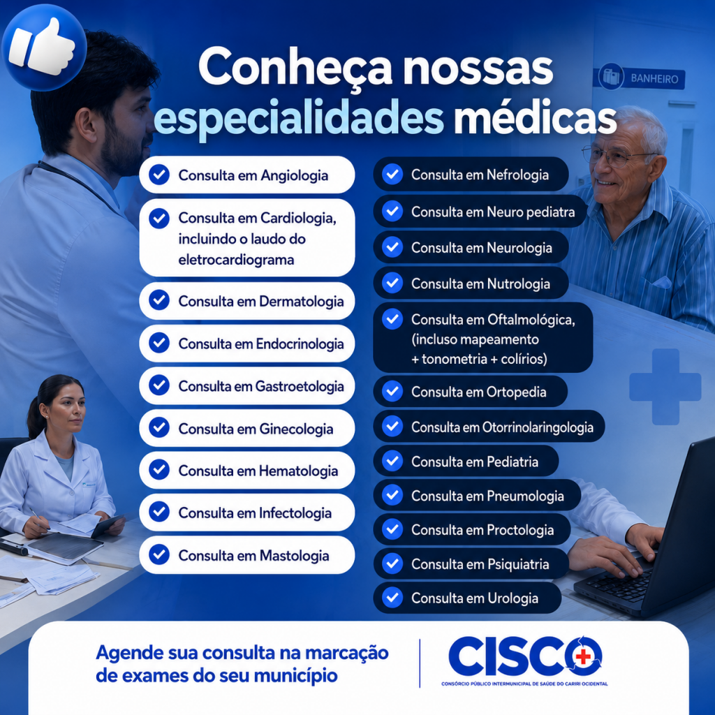 CISCO fortalece atendimento regional com mais de 20 especialidades médicas