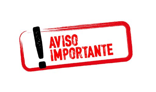 AVISO IMPORTANTE!